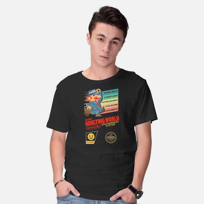 Super Adulting World-mens basic tee-ACraigL