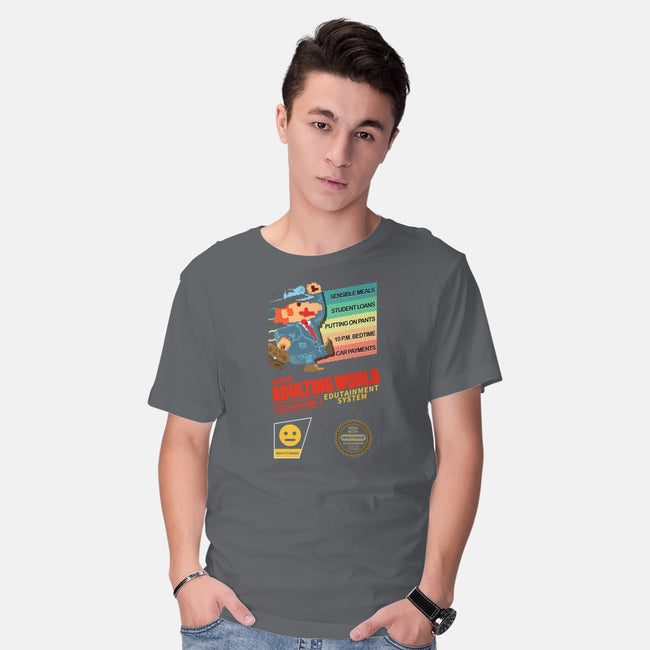 Super Adulting World-mens basic tee-ACraigL