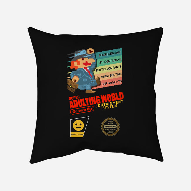 Super Adulting World-none removable cover w insert throw pillow-ACraigL
