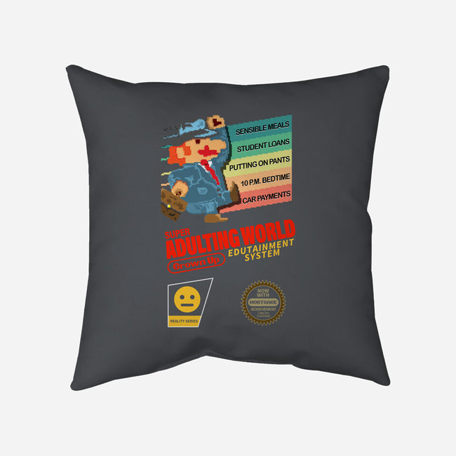Super Adulting World-none removable cover w insert throw pillow-ACraigL
