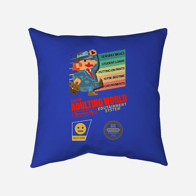 Super Adulting World-none removable cover w insert throw pillow-ACraigL