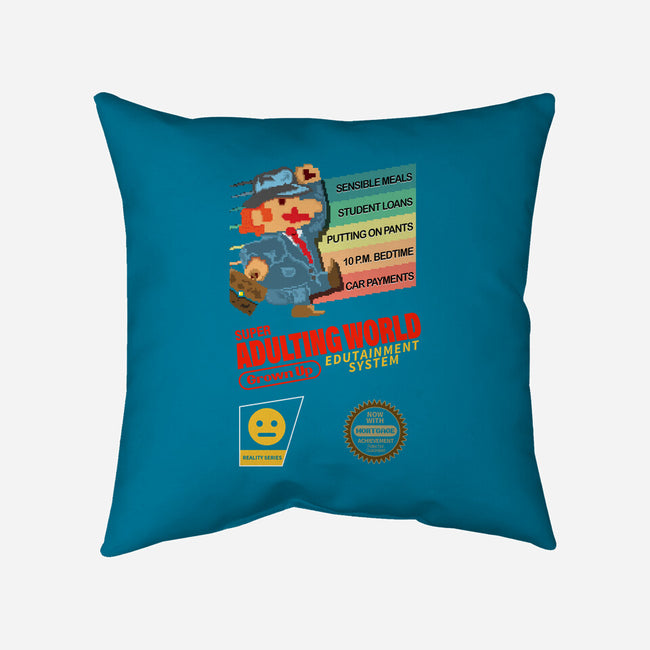 Super Adulting World-none removable cover w insert throw pillow-ACraigL