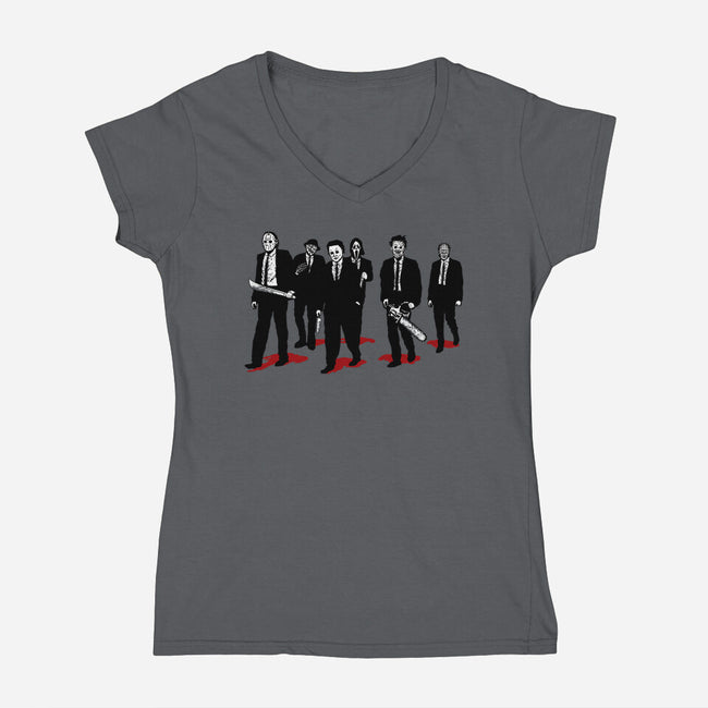Reservoir Killers-womens v-neck tee-dalethesk8er