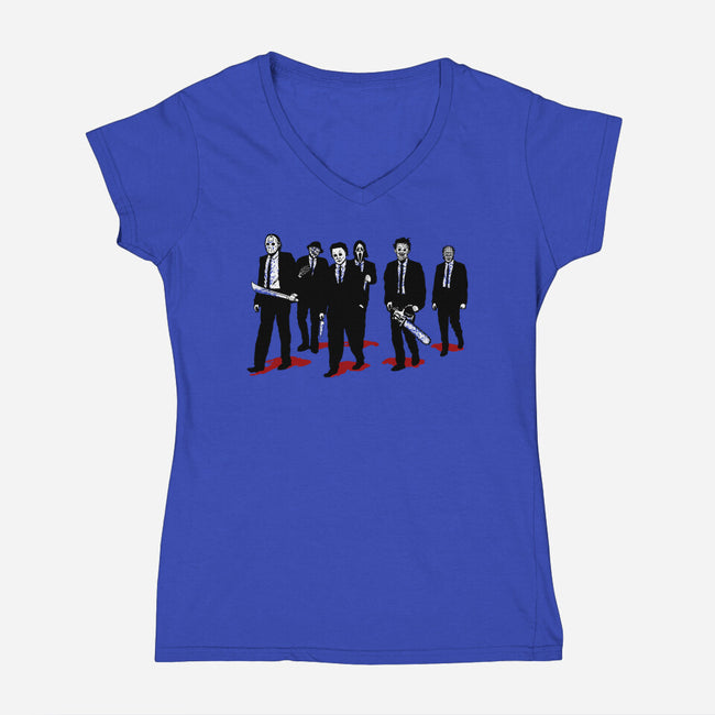 Reservoir Killers-womens v-neck tee-dalethesk8er