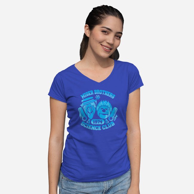 Miser Brothers Science Club-womens v-neck tee-jrberger