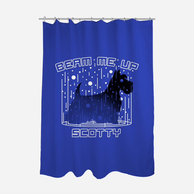 Beam Me Up-none polyester shower curtain-CoD Designs
