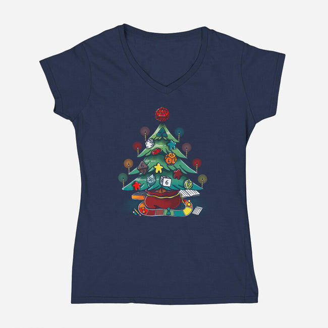 Game Christmas-womens v-neck tee-Vallina84