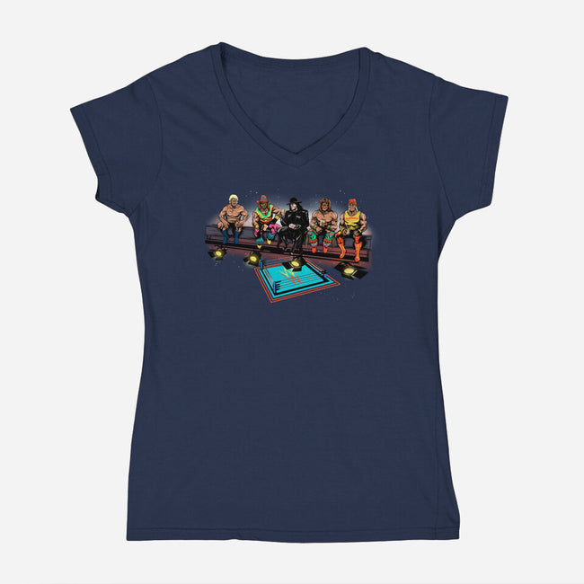 Wrestlers Break-womens v-neck tee-zascanauta