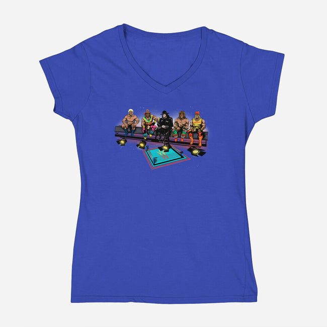 Wrestlers Break-womens v-neck tee-zascanauta
