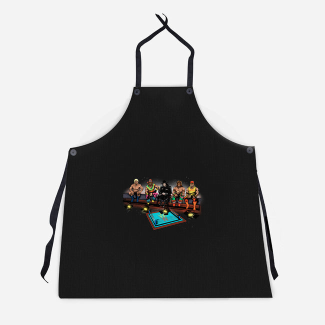 Wrestlers Break-unisex kitchen apron-zascanauta
