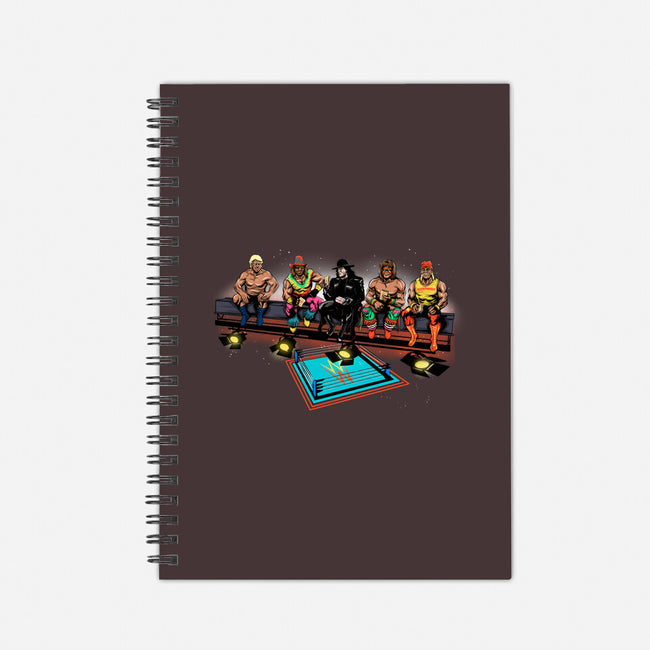 Wrestlers Break-none dot grid notebook-zascanauta