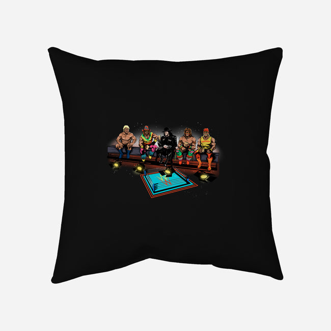 Wrestlers Break-none non-removable cover w insert throw pillow-zascanauta