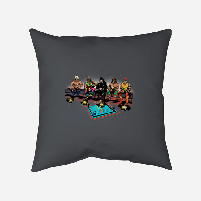 Wrestlers Break-none non-removable cover w insert throw pillow-zascanauta