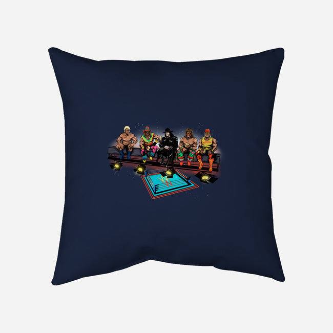 Wrestlers Break-none removable cover w insert throw pillow-zascanauta