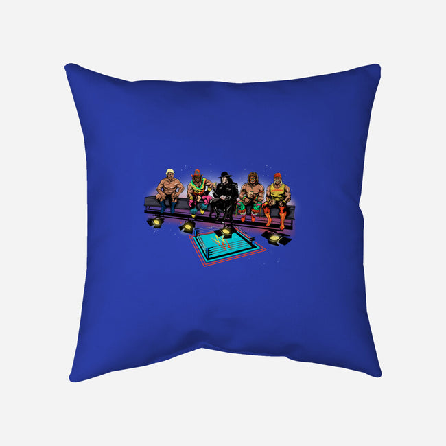 Wrestlers Break-none removable cover w insert throw pillow-zascanauta