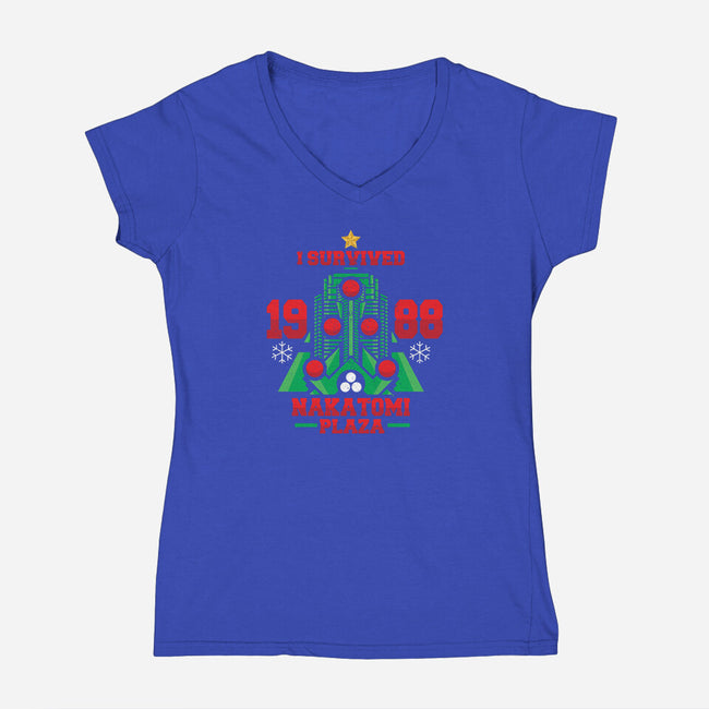 I Survived the Plaza-womens v-neck tee-jrberger