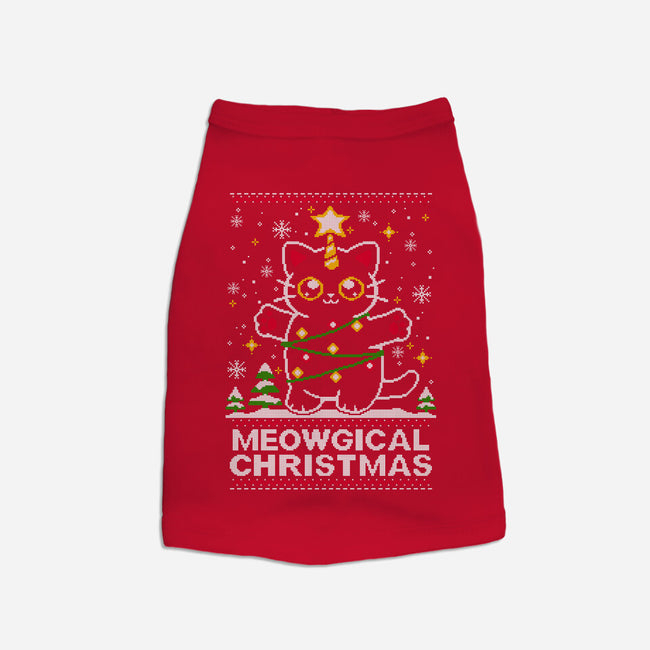 Meowgical Christmas-cat basic pet tank-NemiMakeit