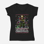 Meowgical Christmas-womens v-neck tee-NemiMakeit