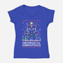 Meowgical Christmas-womens v-neck tee-NemiMakeit