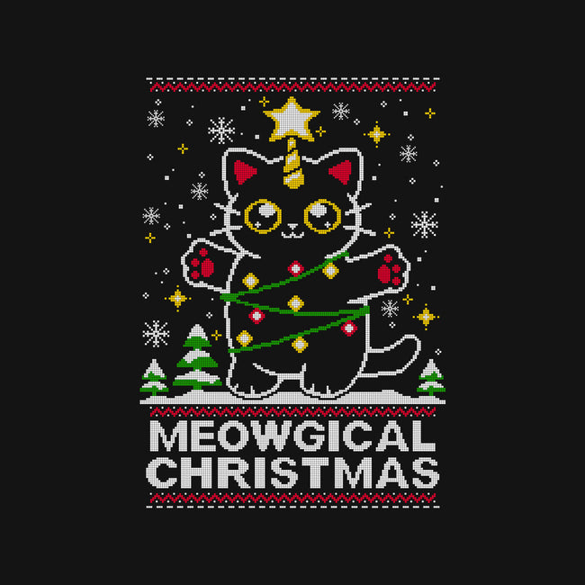 Meowgical Christmas-none removable cover w insert throw pillow-NemiMakeit