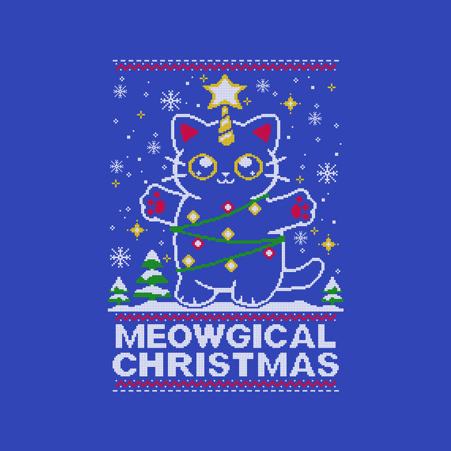 Meowgical Christmas-none polyester shower curtain-NemiMakeit