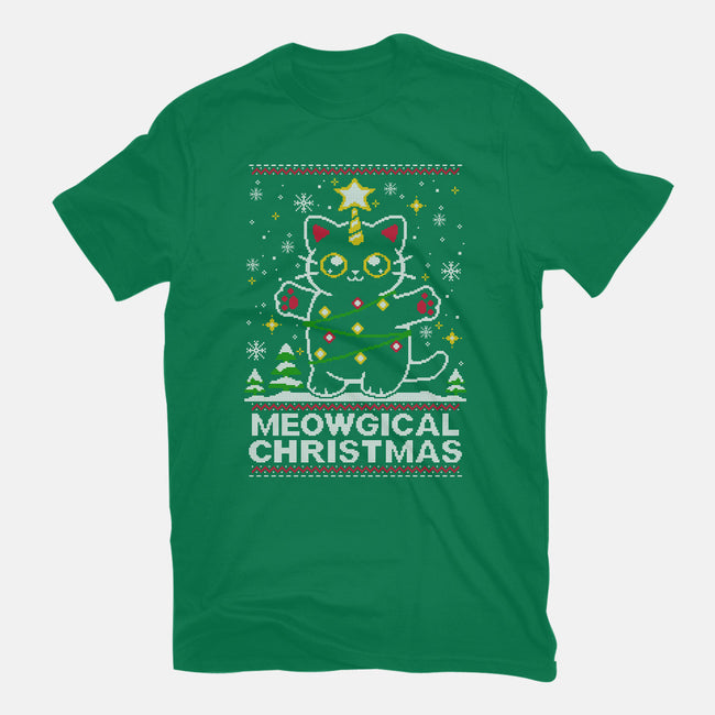 Meowgical Christmas-womens basic tee-NemiMakeit
