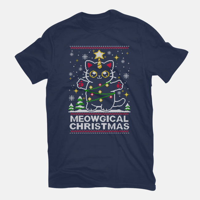 Meowgical Christmas-unisex crew neck sweatshirt-NemiMakeit