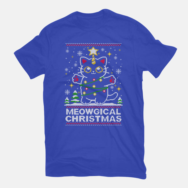 Meowgical Christmas-womens basic tee-NemiMakeit