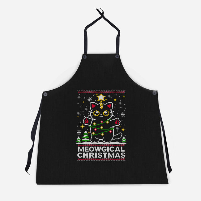 Meowgical Christmas-unisex kitchen apron-NemiMakeit