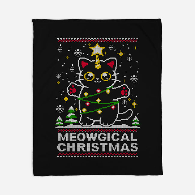 Meowgical Christmas-none fleece blanket-NemiMakeit