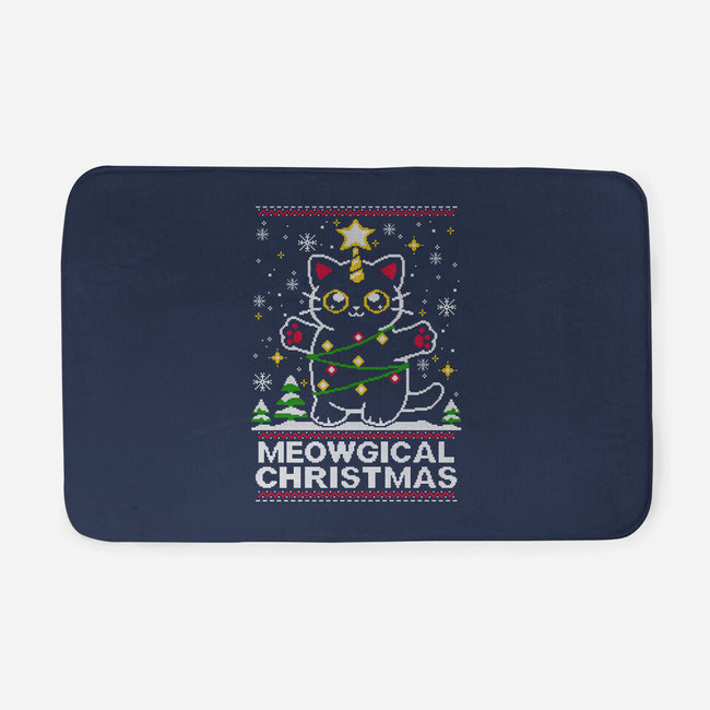 Meowgical Christmas-none memory foam bath mat-NemiMakeit