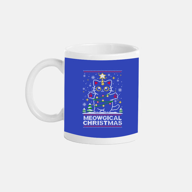 Meowgical Christmas-none glossy mug-NemiMakeit