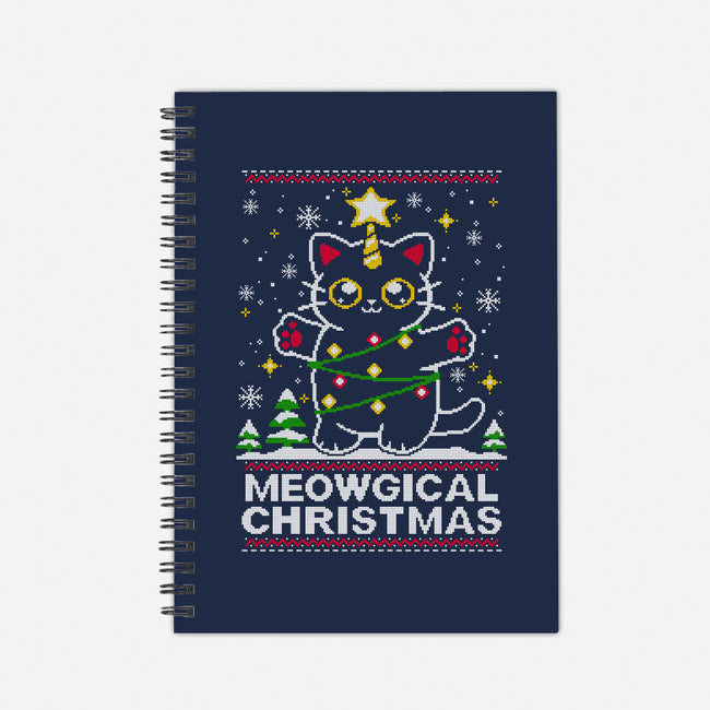 Meowgical Christmas-none dot grid notebook-NemiMakeit