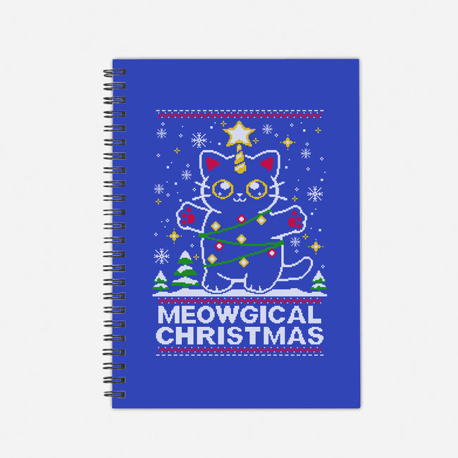 Meowgical Christmas-none dot grid notebook-NemiMakeit
