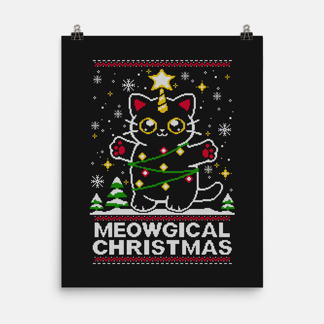 Meowgical Christmas-none matte poster-NemiMakeit
