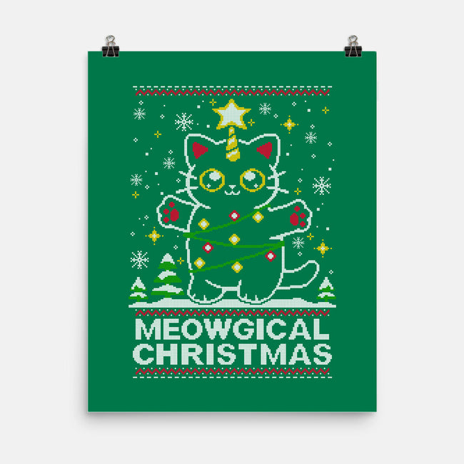 Meowgical Christmas-none matte poster-NemiMakeit