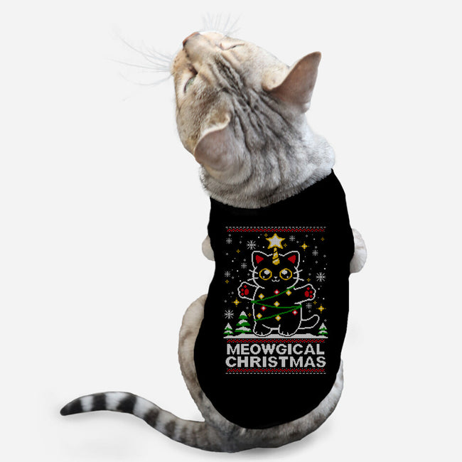 Meowgical Christmas-cat basic pet tank-NemiMakeit