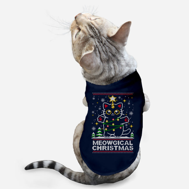 Meowgical Christmas-cat basic pet tank-NemiMakeit