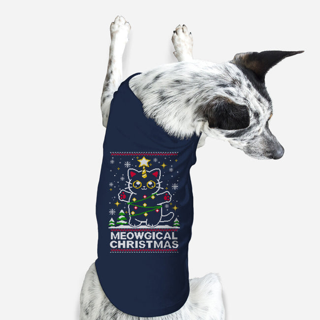 Meowgical Christmas-dog basic pet tank-NemiMakeit