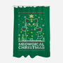 Meowgical Christmas-none polyester shower curtain-NemiMakeit