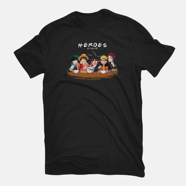 Heroes-mens heavyweight tee-Angel Rotten