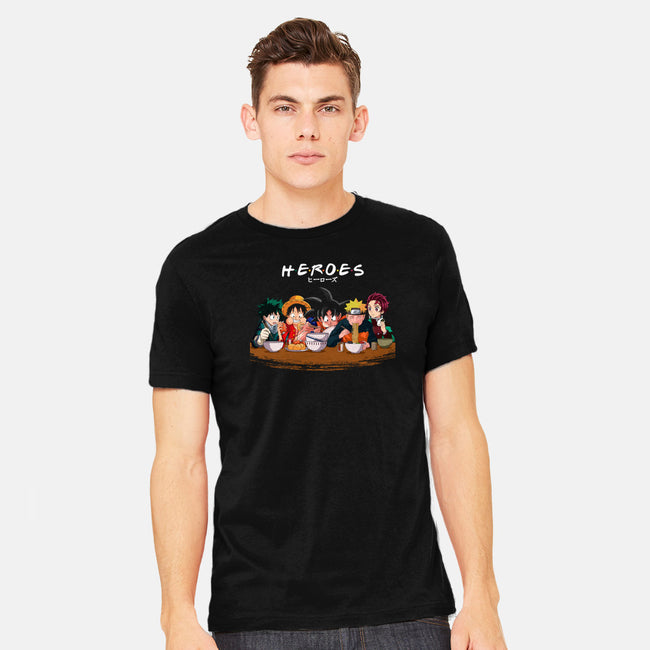 Heroes-mens heavyweight tee-Angel Rotten