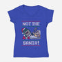 Not The Santa-womens v-neck tee-Raffiti