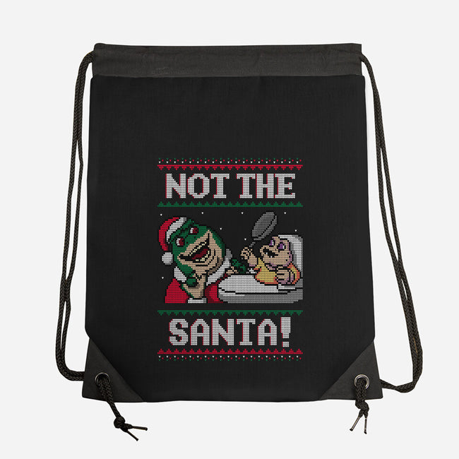 Not The Santa-none drawstring bag-Raffiti