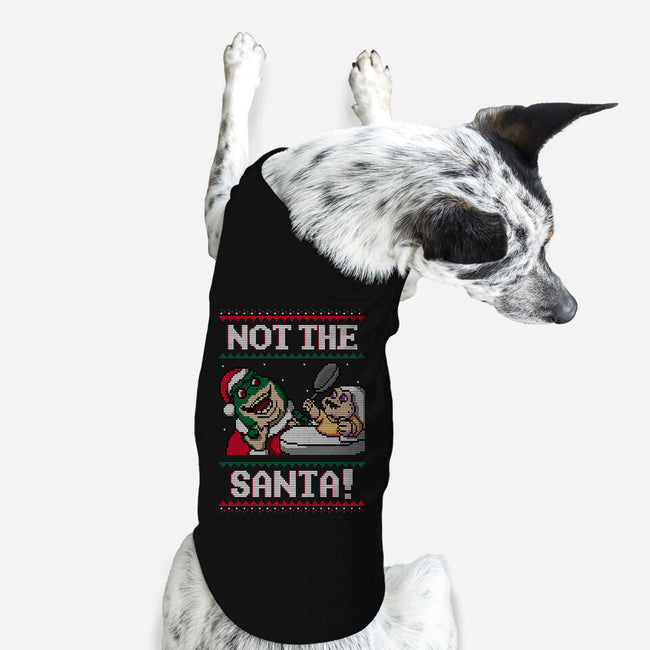 Not The Santa-dog basic pet tank-Raffiti