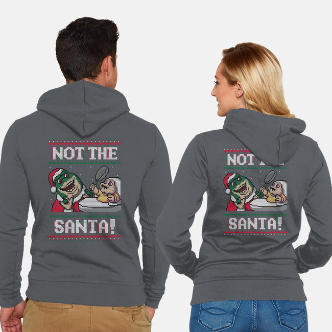Not The Santa-unisex zip-up sweatshirt-Raffiti