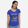 Not The Santa-womens v-neck tee-Raffiti