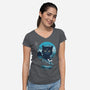 Furry Potter-womens v-neck tee-dandingeroz
