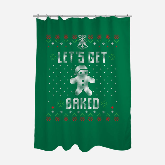 Lets Get Baked-none polyester shower curtain-Sdarko