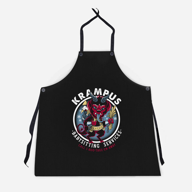 Krampus Babysitting Services-unisex kitchen apron-Nemons